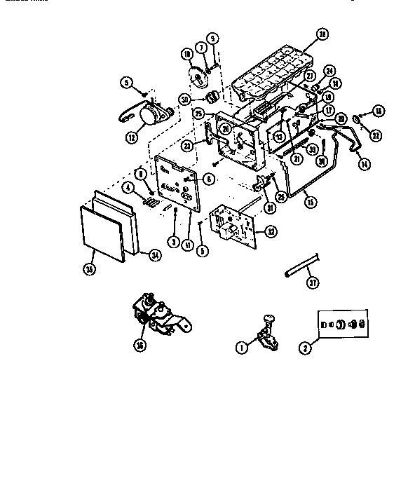 White-Westinghouse RS249JCW1 ice maker parts diagram