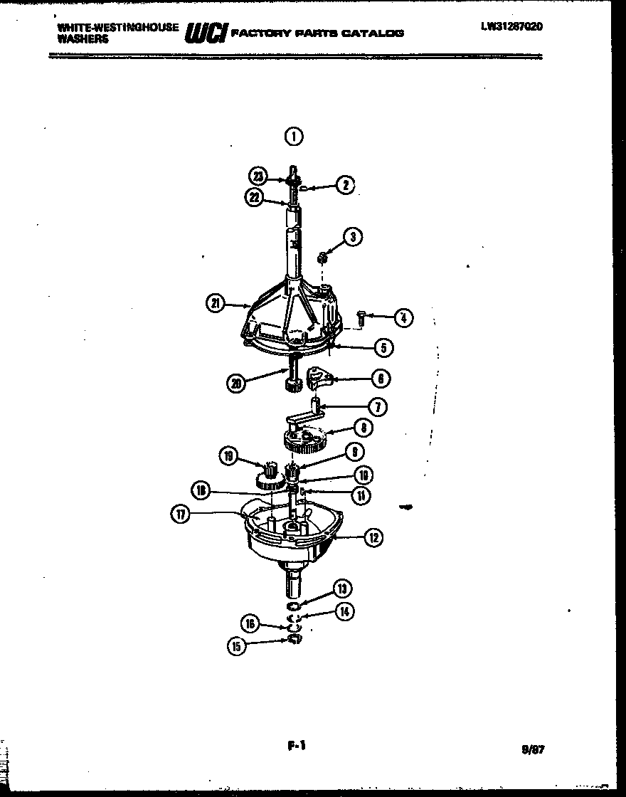 White-Westinghouse LA400JXV4 transmission parts diagram