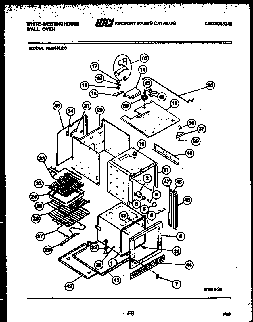 White-Westinghouse KB563LM0 body parts diagram