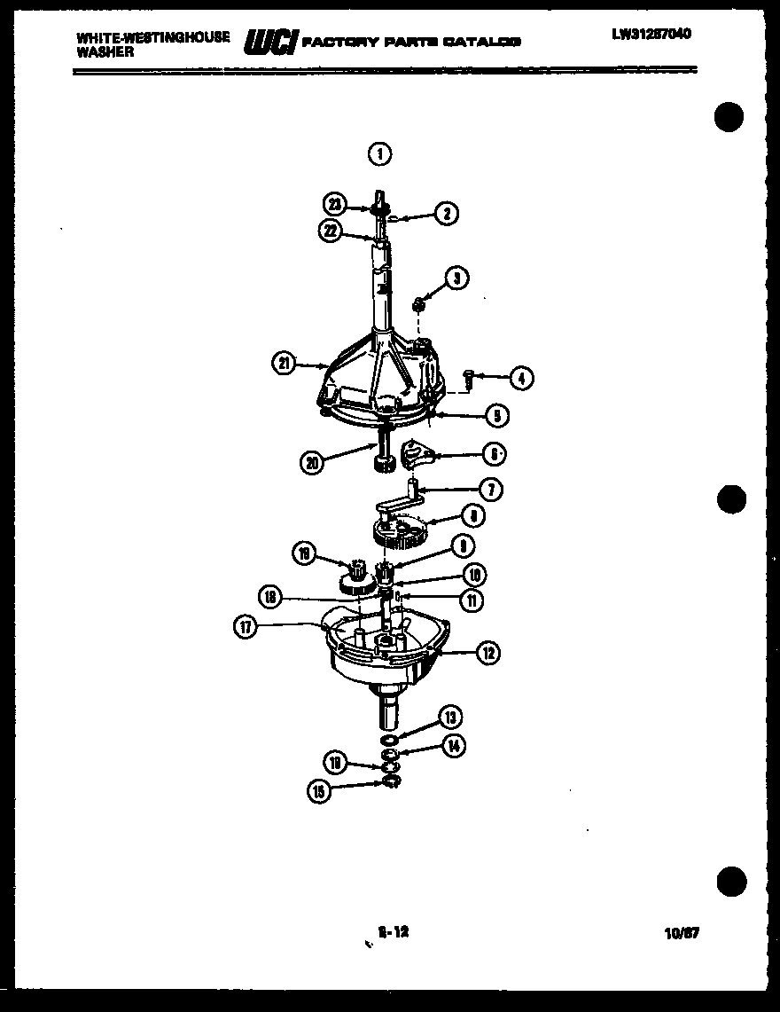 White-Westinghouse LA650JXF4 transmission parts diagram