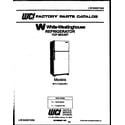White-Westinghouse RT174ZCW1 cover diagram