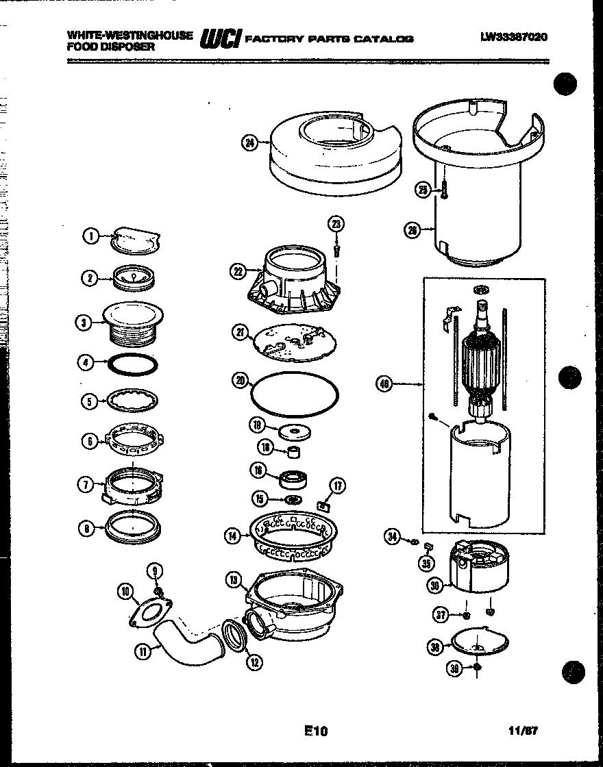 White-Westinghouse KF100KDH0 control panel diagram