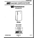 White-Westinghouse RC131GCD9 front cover diagram