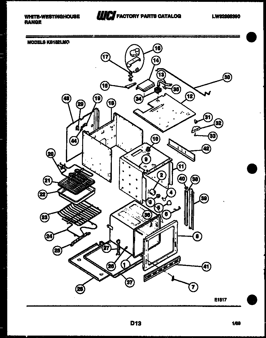White-Westinghouse KB152LM0 body parts diagram