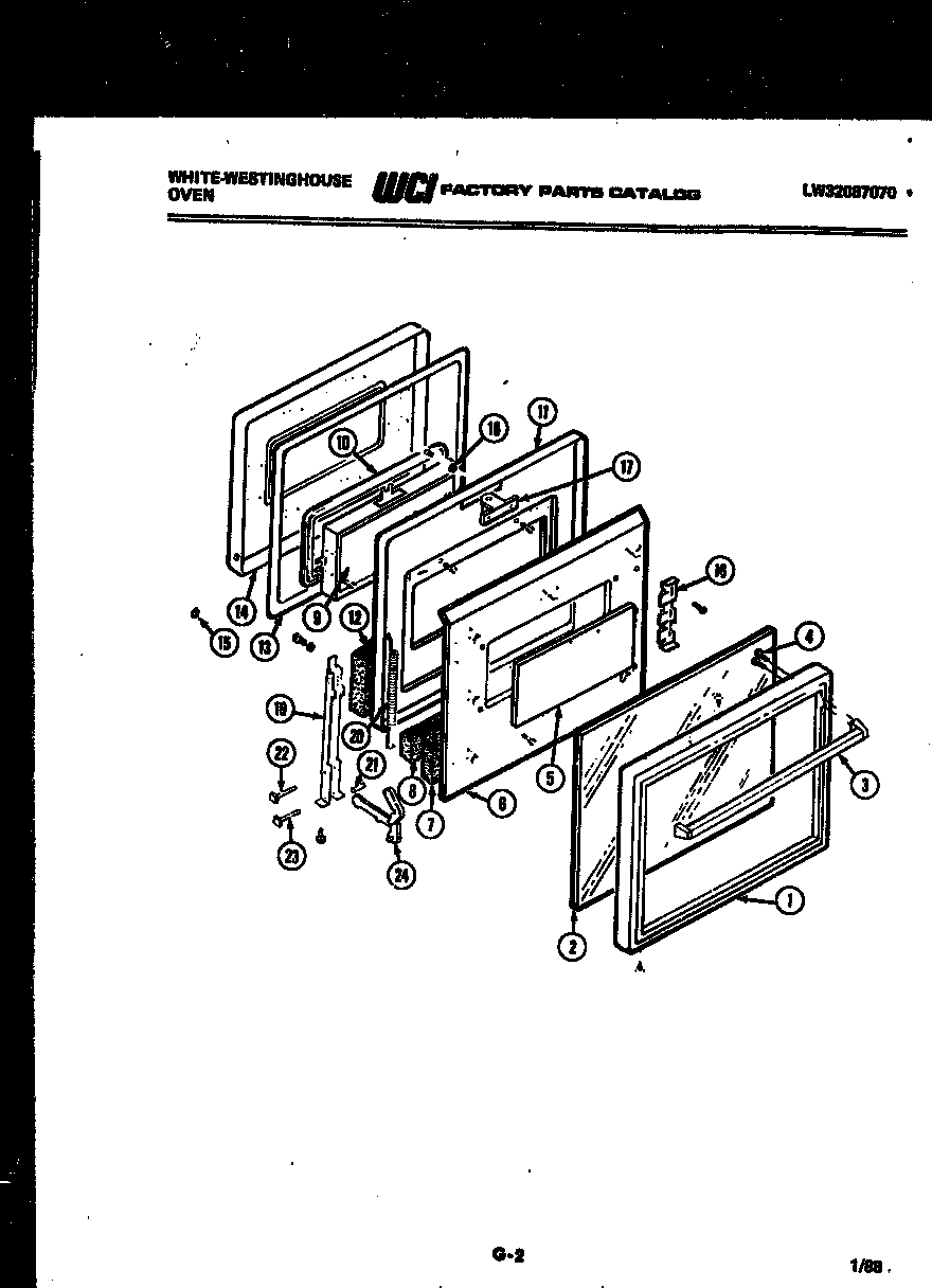 White-Westinghouse KB663GDM2 door parts diagram