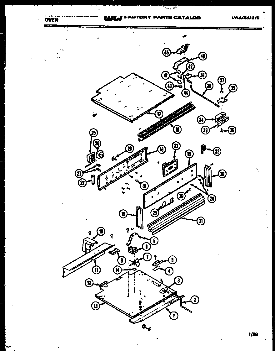 White-Westinghouse KB663GDM2 console and control parts diagram