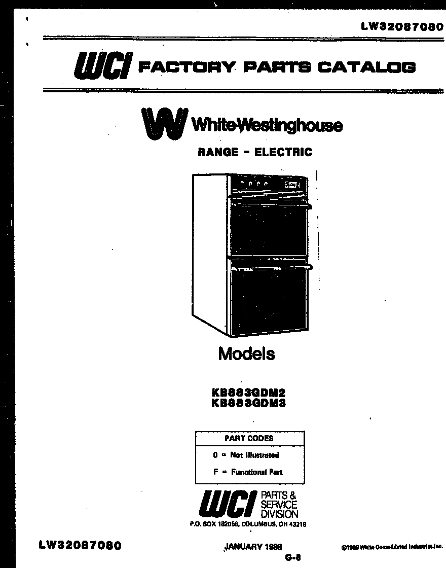 White-Westinghouse KB883GDM3 cover diagram