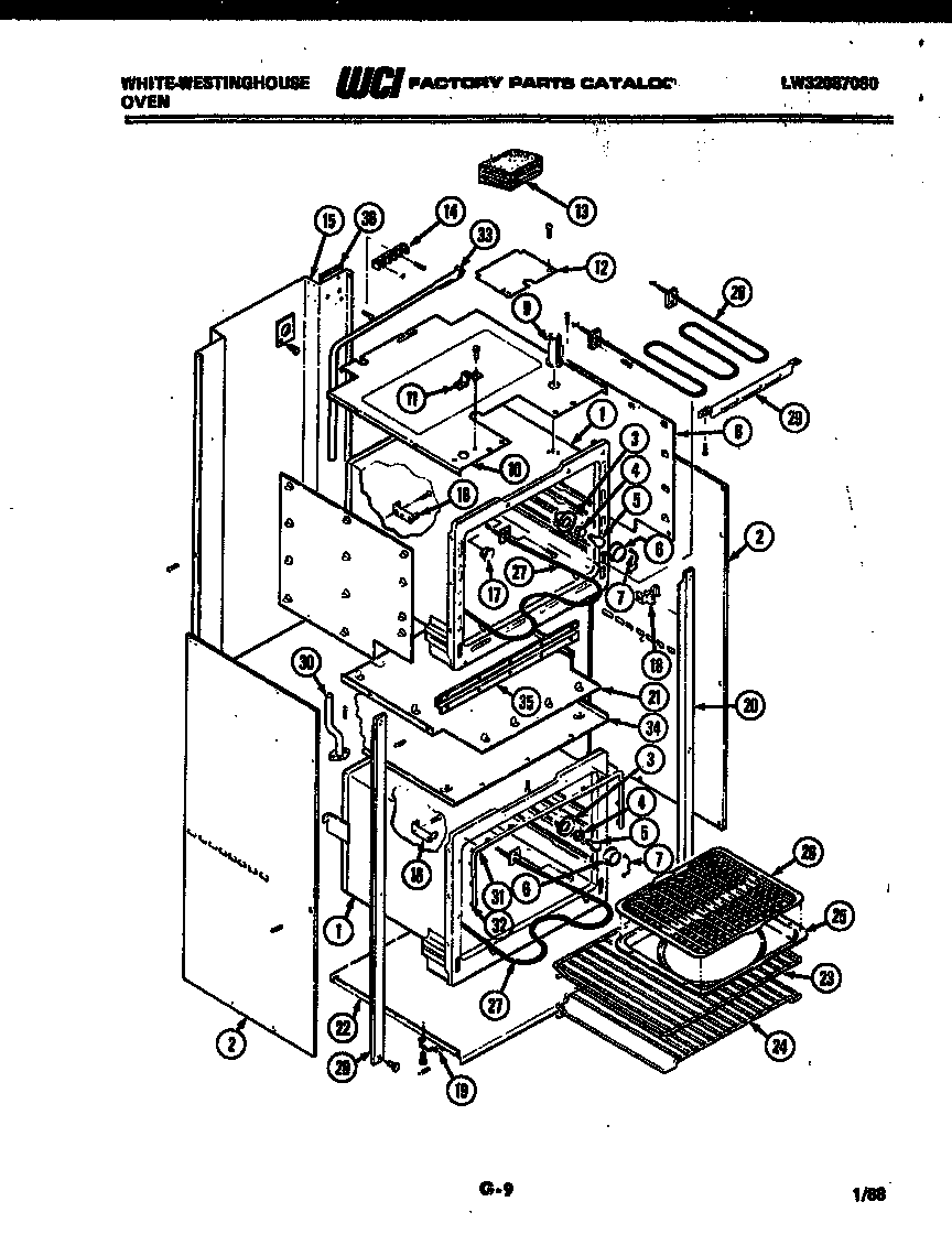 White-Westinghouse KB883GDM3 body parts diagram