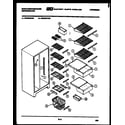 White-Westinghouse RS196GCD3 shelves and supports diagram