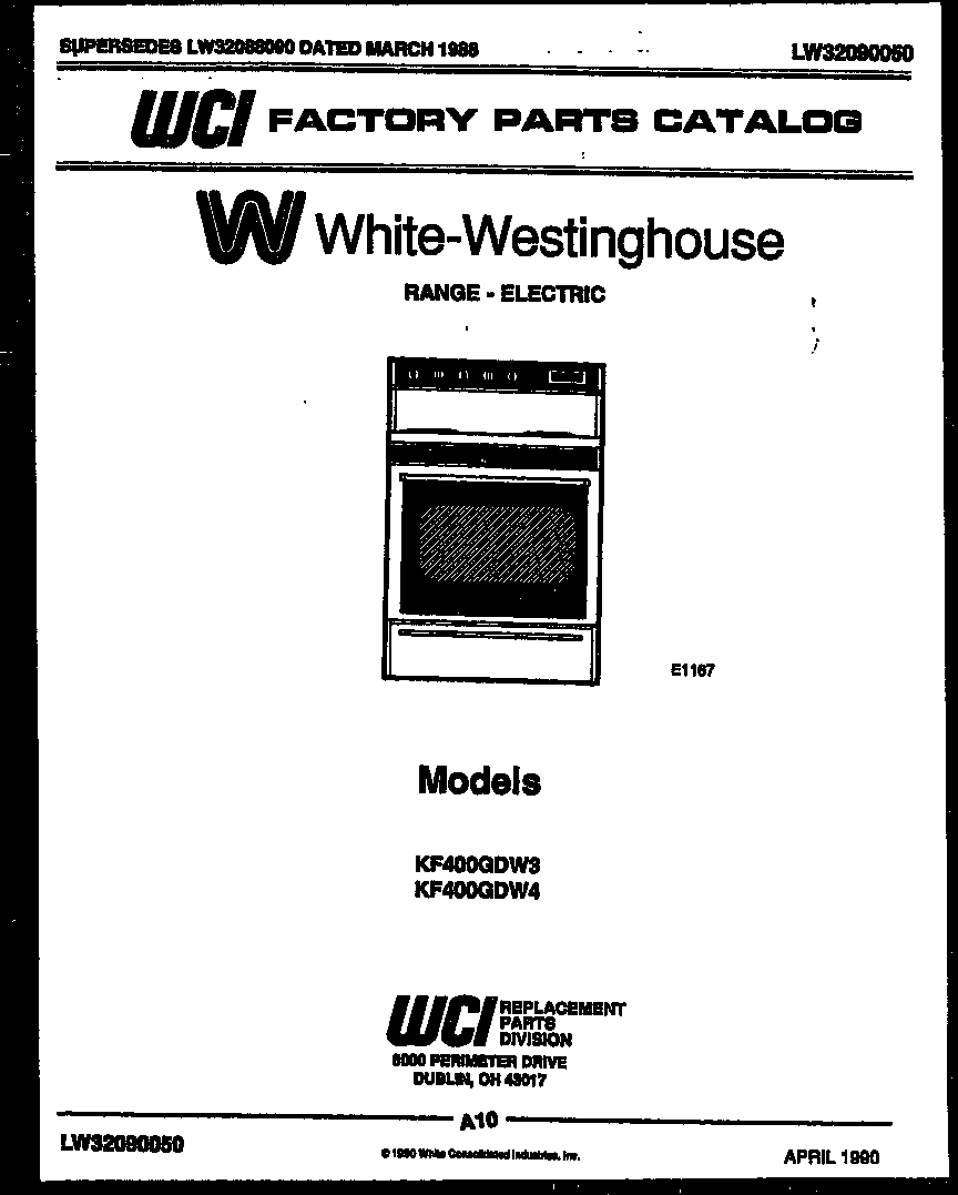 White-Westinghouse KF400GDF3 cover diagram