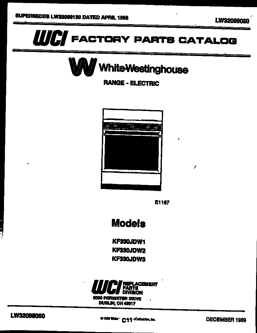 White-Westinghouse KF330JDD2 cover diagram
