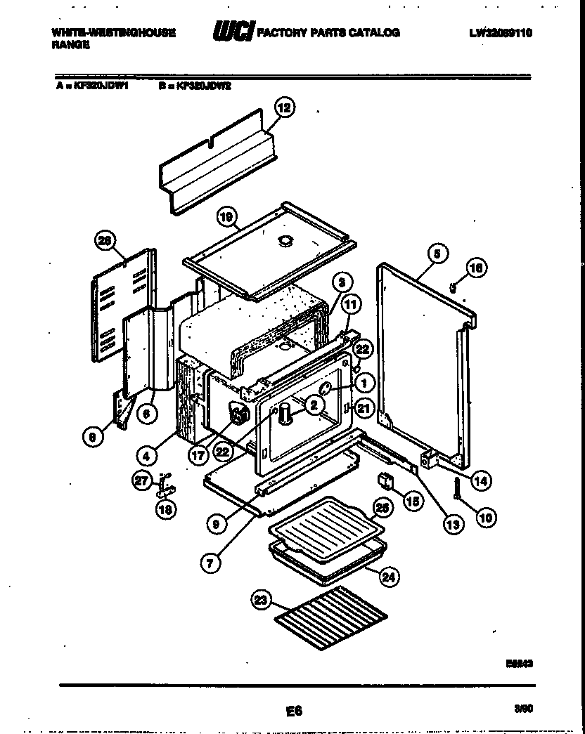 White-Westinghouse KF320JDD2 body parts diagram