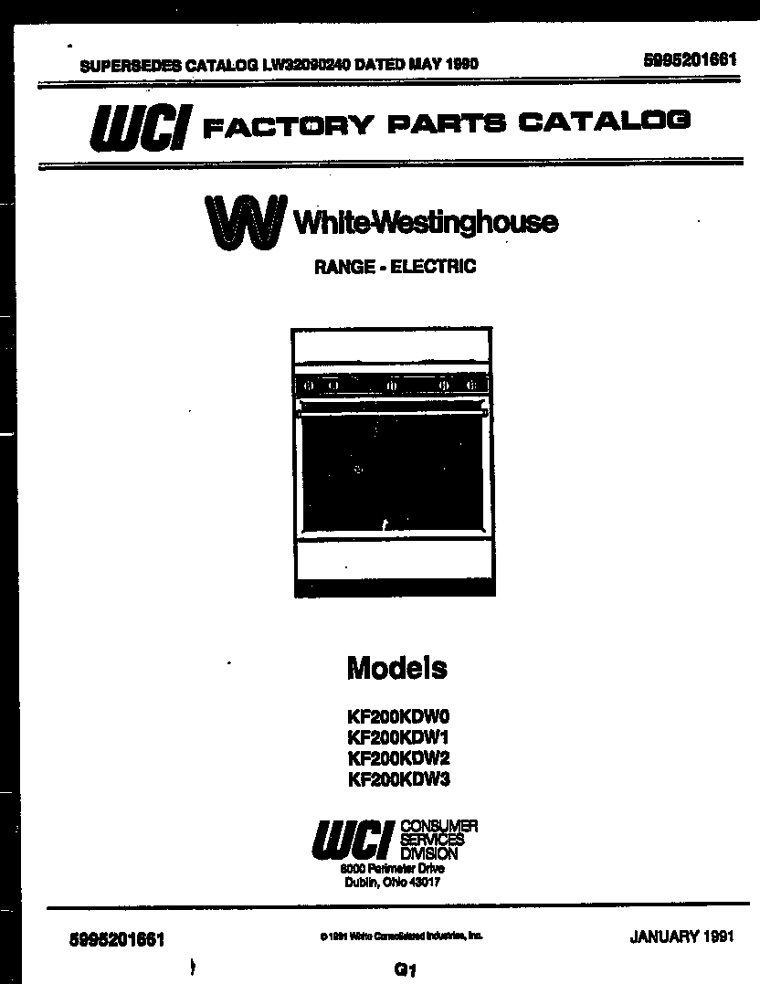 White-Westinghouse KF200KDD2 cover diagram