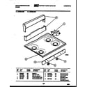 White-Westinghouse GF300KXD0 backguard and cooktop parts diagram