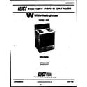 White-Westinghouse GF780KXW1 cover page diagram