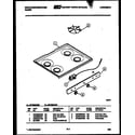 White-Westinghouse GF780KXW1 cooktop parts diagram