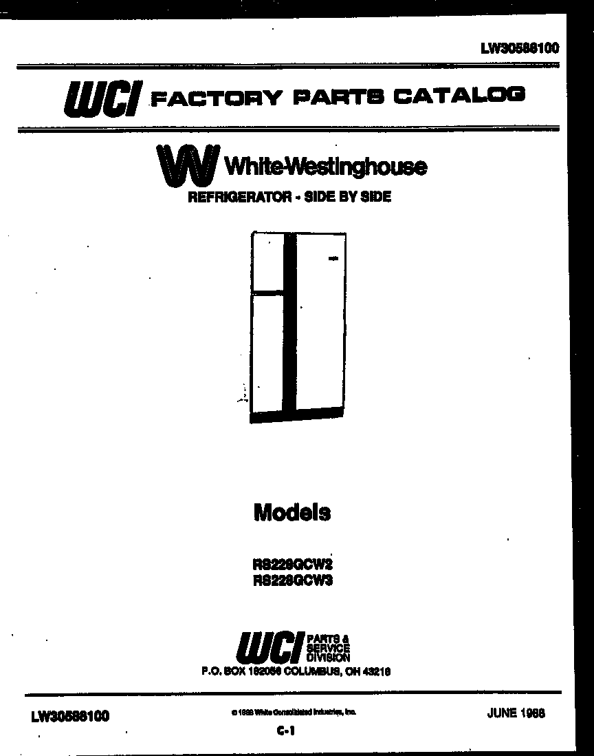 White-Westinghouse RT140LLF1 cover diagram