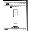 White-Westinghouse RT140LLF0 cover diagram