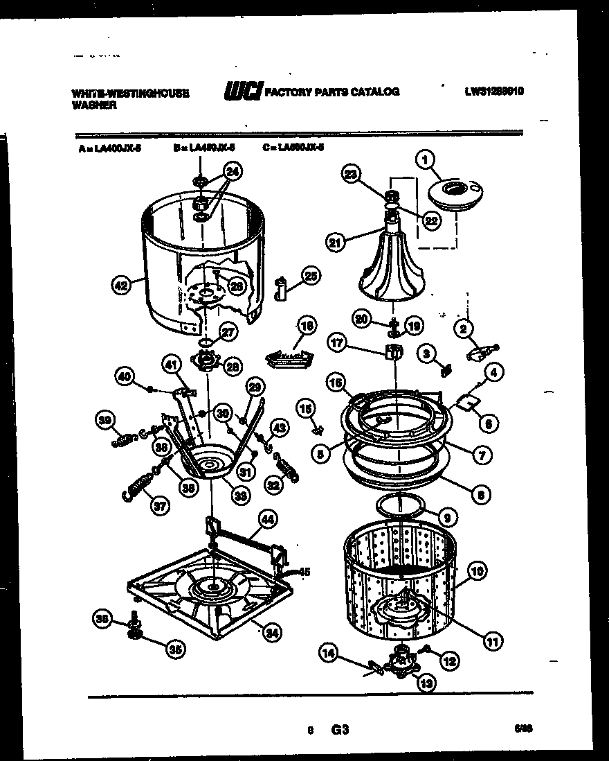 White-Westinghouse RT156HCF3 system and automatic defrost parts diagram