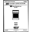 White-Westinghouse GF306KXD0 cover page diagram