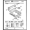 White-Westinghouse GF306KXD0 backguard and cooktop parts diagram