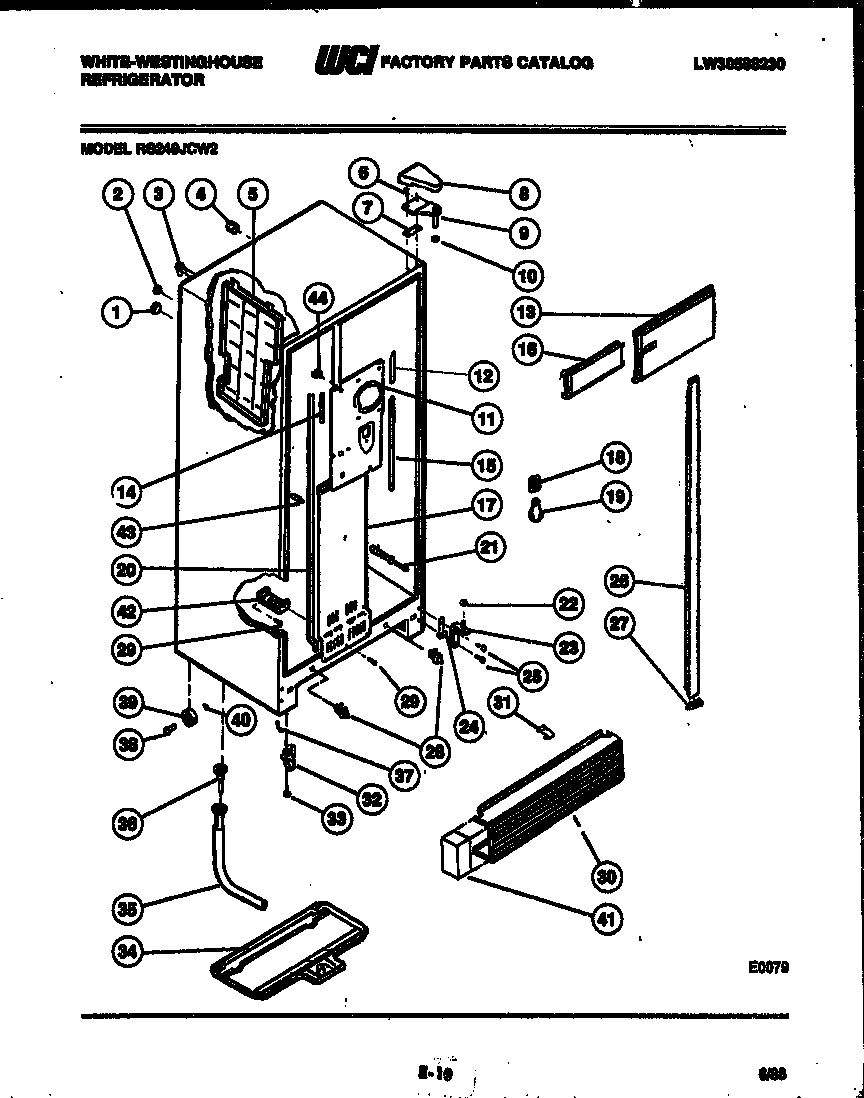 White-Westinghouse RS249JCD2 cabinet parts diagram