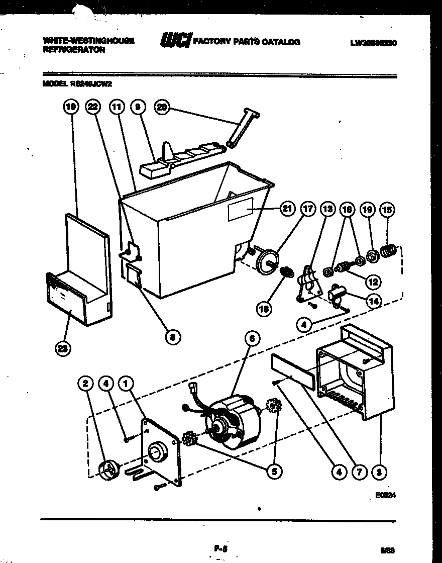White-Westinghouse RS249JCD2 ice dispenser diagram