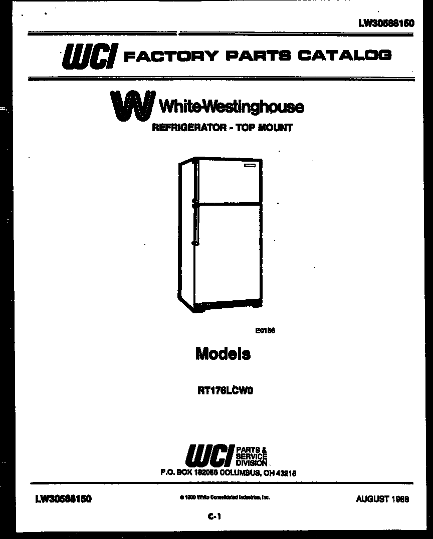 White-Westinghouse FC182LTW1 null diagram