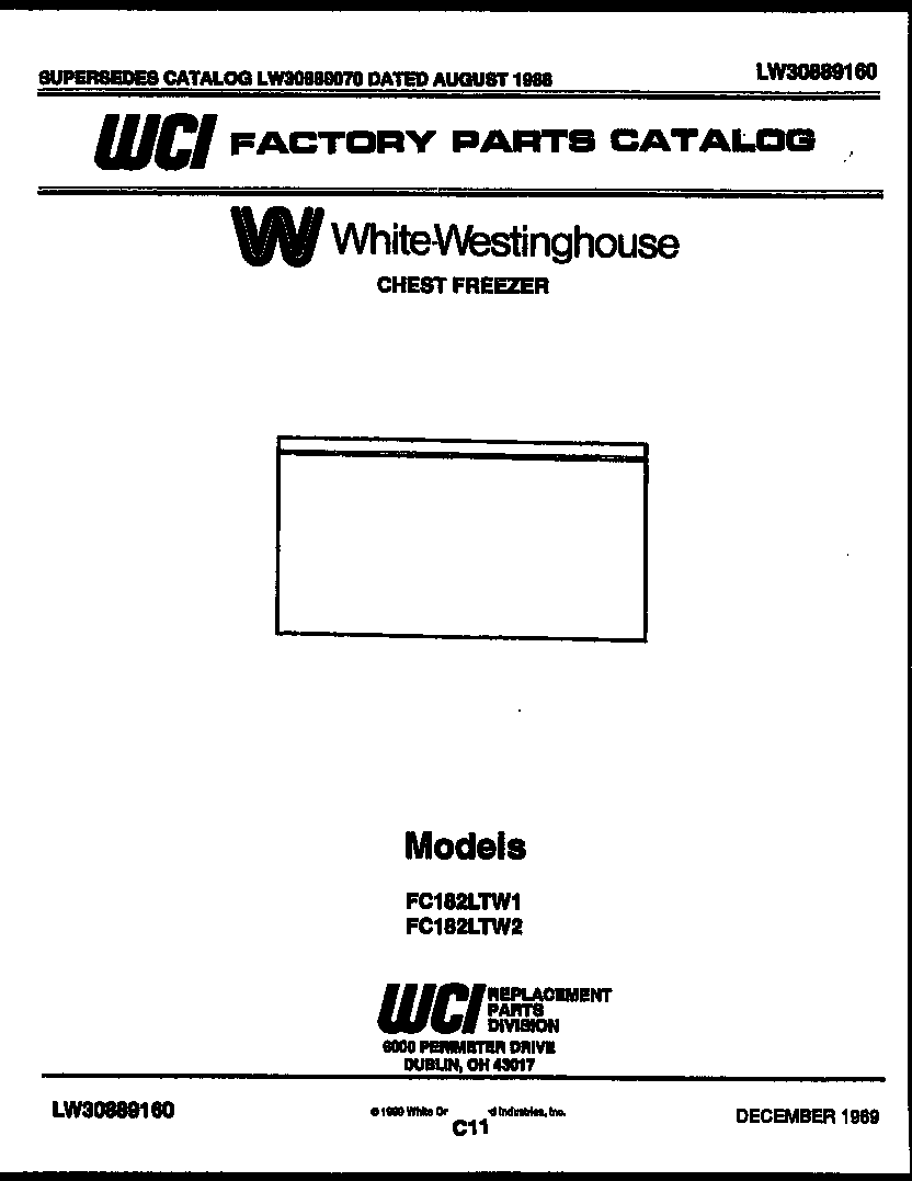 White-Westinghouse RT193LCD0 cover diagram