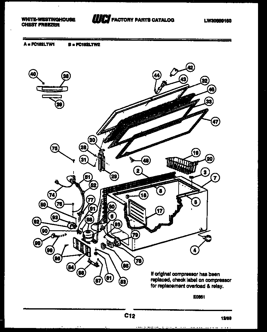 White-Westinghouse RT193LCD0 door parts diagram