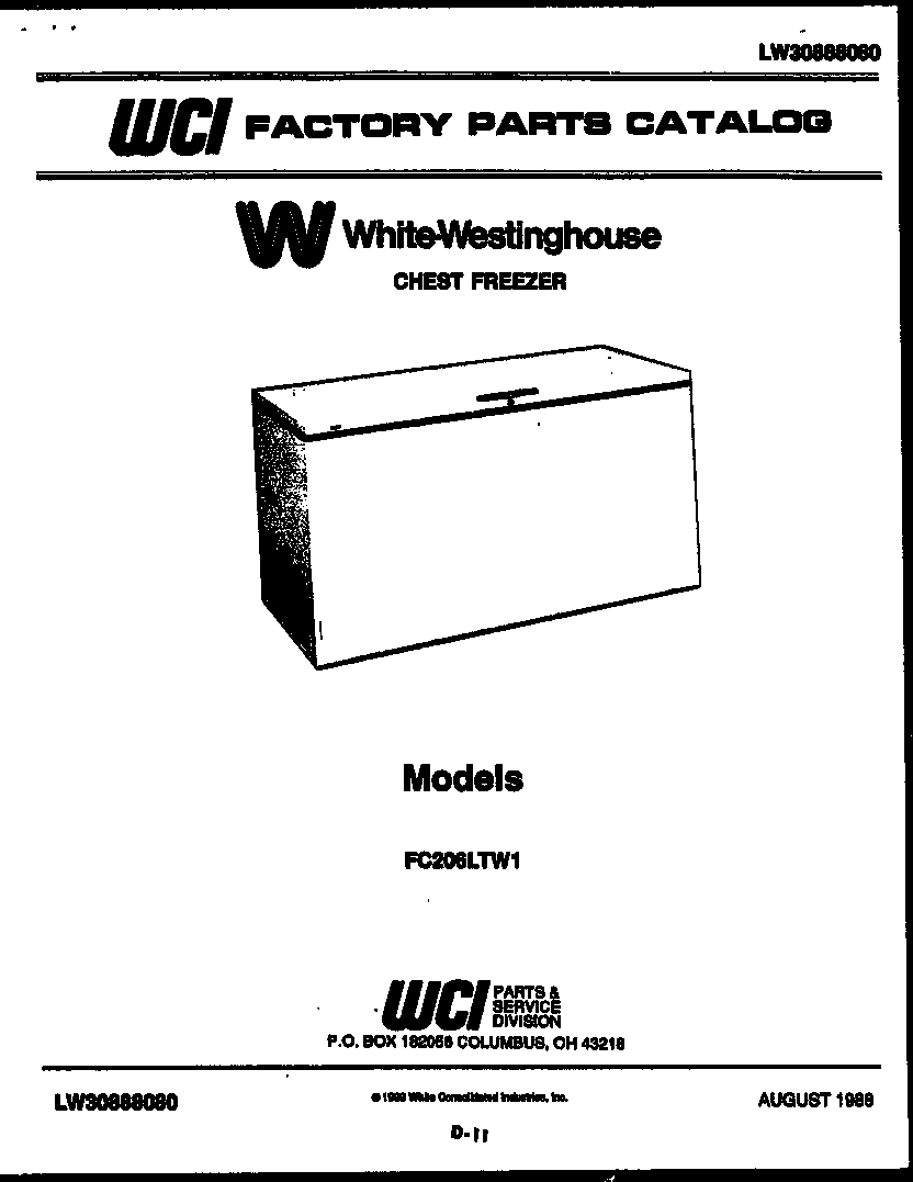 White-Westinghouse RT196LCV0 null diagram