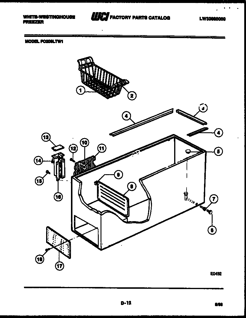 White-Westinghouse RT196LCV0 door parts diagram