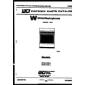 White-Westinghouse GF830HXW5 cover page diagram
