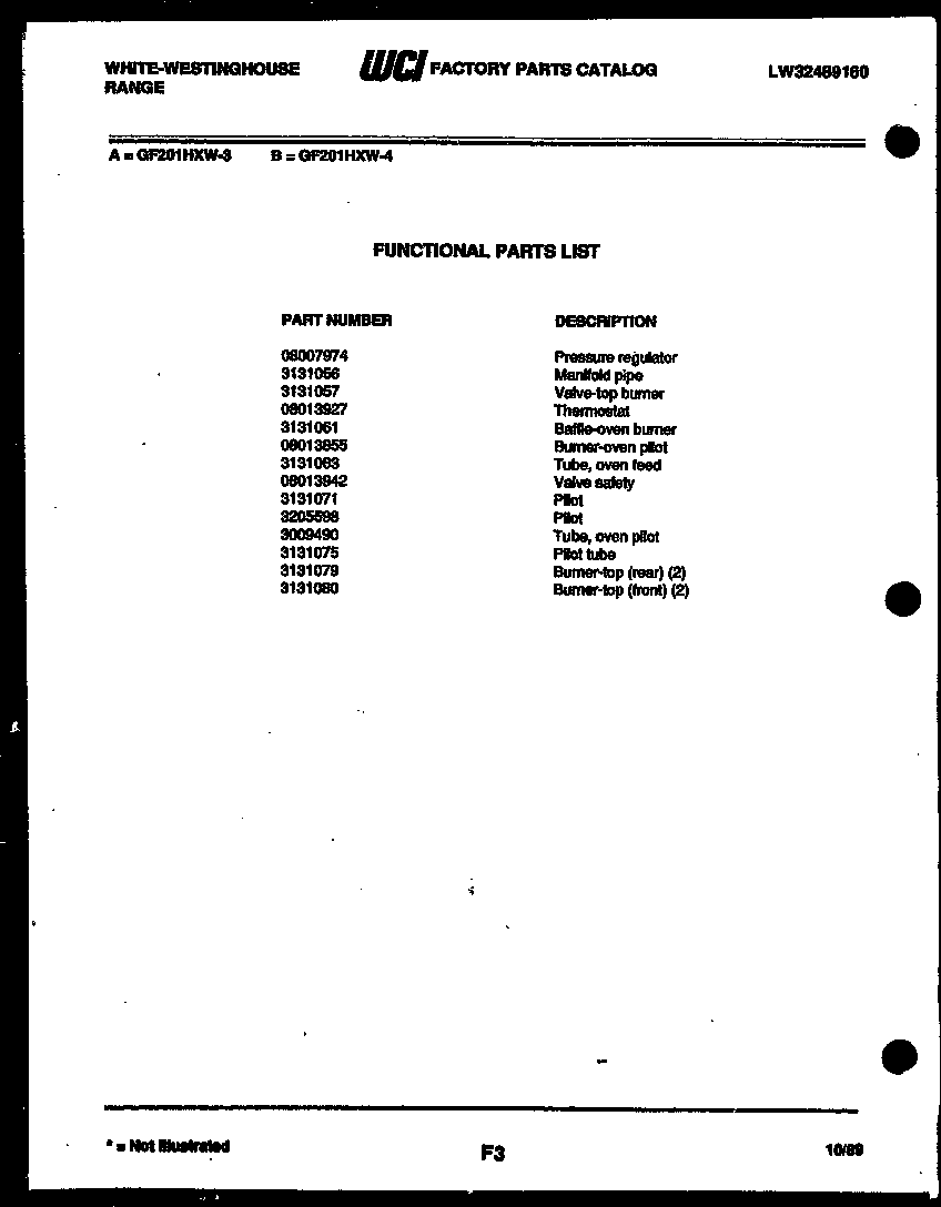 White-Westinghouse GF830HXW4 door parts diagram