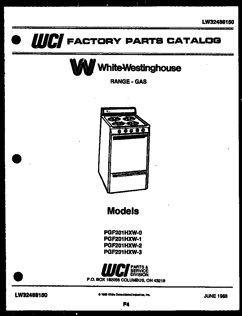 White-Westinghouse GF201HXW4 null diagram