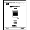 White-Westinghouse PGF201HXD0 cover page diagram