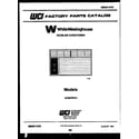 White-Westinghouse GF710HXW4 cover page diagram