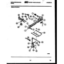 White-Westinghouse GF716HXD3 burner, manifold and gas control diagram