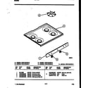 White-Westinghouse PGF410HXW1 cooktop parts diagram