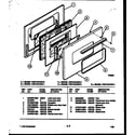 White-Westinghouse PGF410HXW1 door parts diagram
