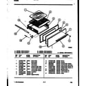 White-Westinghouse PGF410HXD0 broiler drawer parts diagram