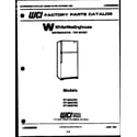 White-Westinghouse RT120GCV3 cover diagram