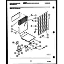 White-Westinghouse RT173LLH0 system and automatic defrost parts diagram