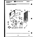 White-Westinghouse RT155LLD1 system and automatic defrost parts diagram