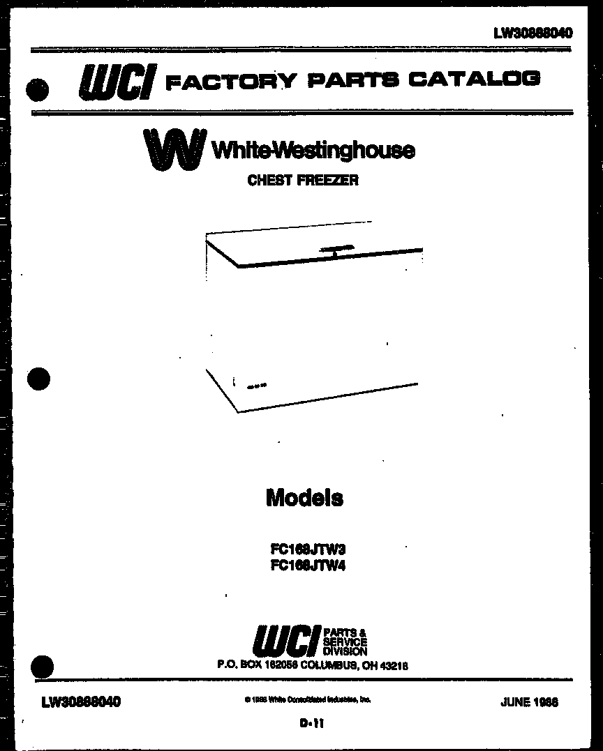 White-Westinghouse FC168JTW4 null diagram