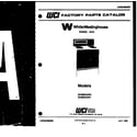 White-Westinghouse GF880KXD1 cover page diagram