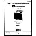 White-Westinghouse GF620HXW3 cover page diagram