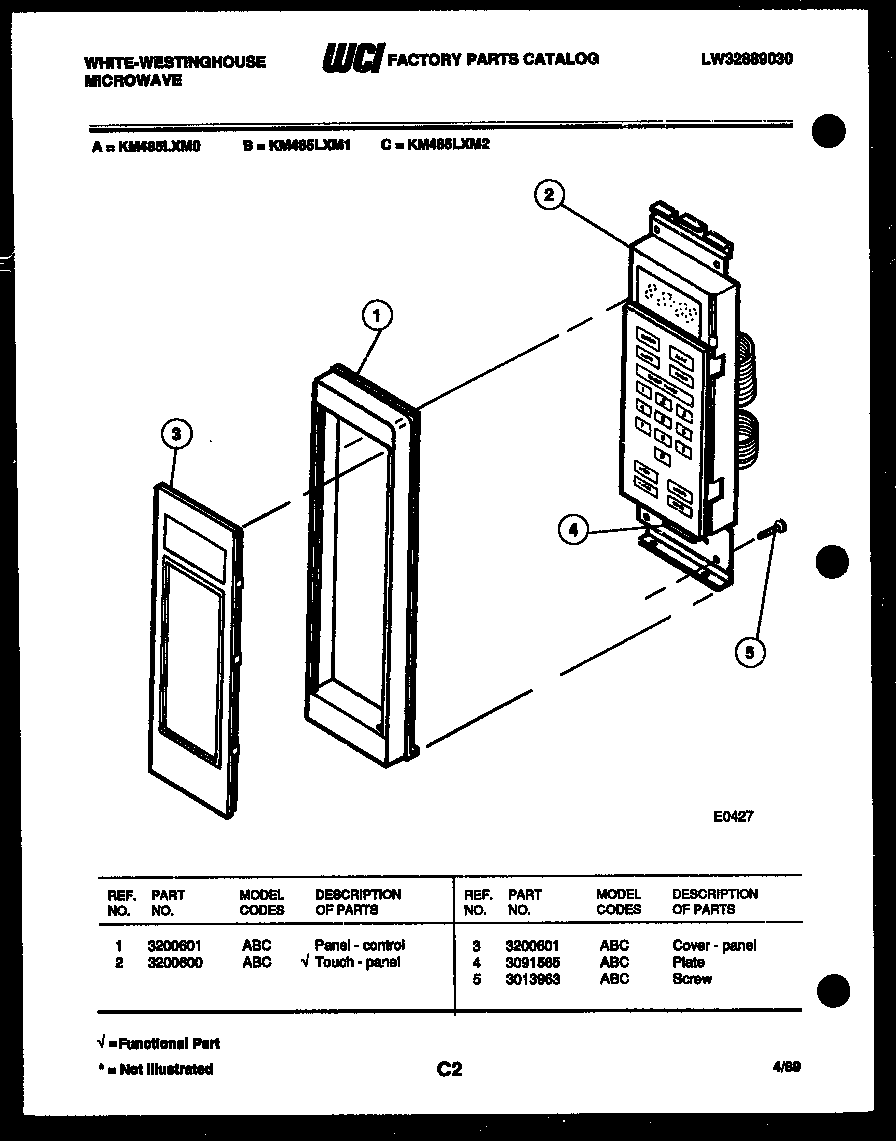 White-Westinghouse KM485LXMW2 door parts diagram