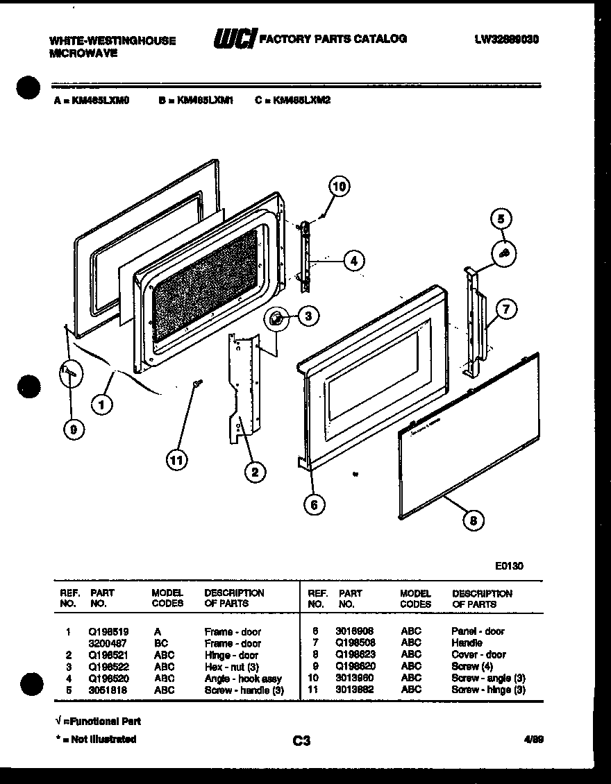 White-Westinghouse KM485LXMW2 power control diagram