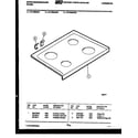 White-Westinghouse KF100KDH3 cooktop parts diagram